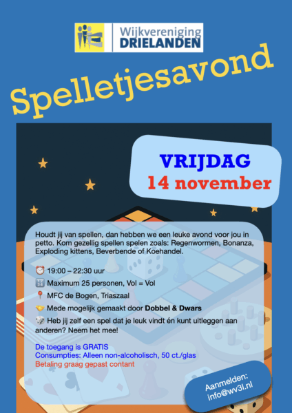 Flyer spelletjesavond